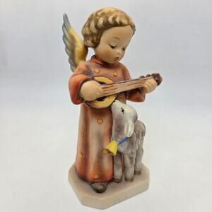 Goebel Hummel 83 Serenade Angel Mandolin Lamb Figurine W Germany 5”